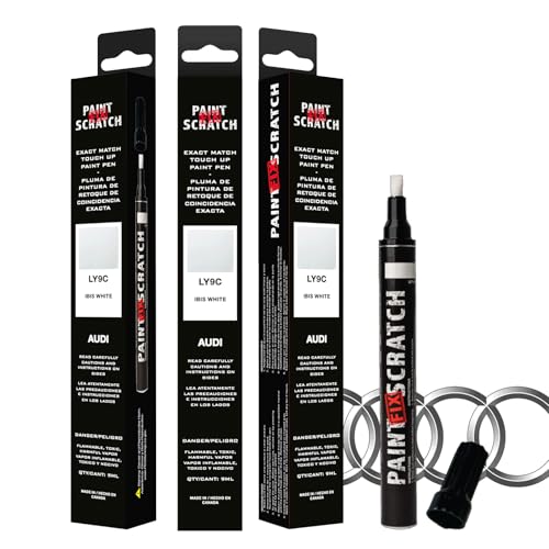 Image of Paint Scratch Fix Touch Up Paint Pen & Car Scratch Remover for Audi (Ibis White LY9C) - Exact OEM Color Match, Easy Application, Professional Auto Paint Repair for Scratches, Stone Chips & Keyed Marks (AUDI - Ibis White - LY9C)