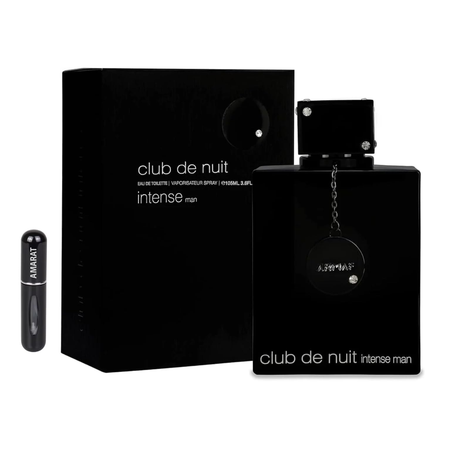 Perfume Club de Nuit Intense Man 105ML, Perfume Árabe para Hombre de Larga Duración, Eau da Parfum Importado desde Dubái, Incluye Atomizador Recargable 5ML (Intense Man)