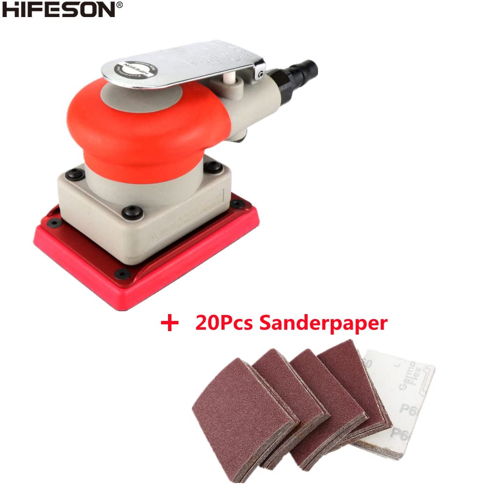 Szlifierka Maszyna Samochodów Powietrza Polerka z 20 sztuk Sandpaper Samochody Pneumatyczne Polerowanie Szlifierki Square 70 * 100mm(Only Air Sander)