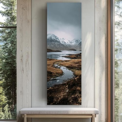 XBTYKPB Quadro su tela alto e sottile, decorazione murale lunga e stretta, dipinto verticale, quadro su tela con cornice per ufficio, corridoio o stanza (60x180 cm/senza cornice)