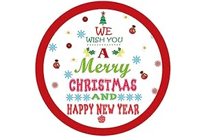 Upgraded Merry Christmas Stickers Roll with 500 Adhesive Labels