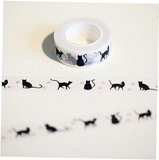 Froiny Black Cat Washi Tape DIY Scrapbooking Planner Masking Tape Kawaii Stationery Decoration Adhesive Tape 1.5cm*10m