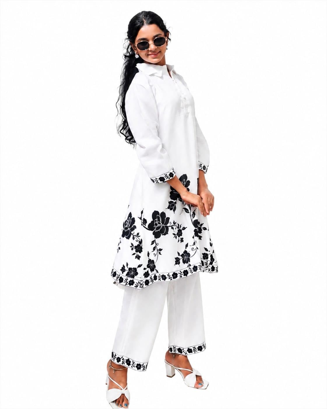 Women's Cotton Linen Co-Ord Set with Collar Neck | Stylish Shirt and Trouser Set | Casual, Office & Travel Wear Outfit for Women-image-15