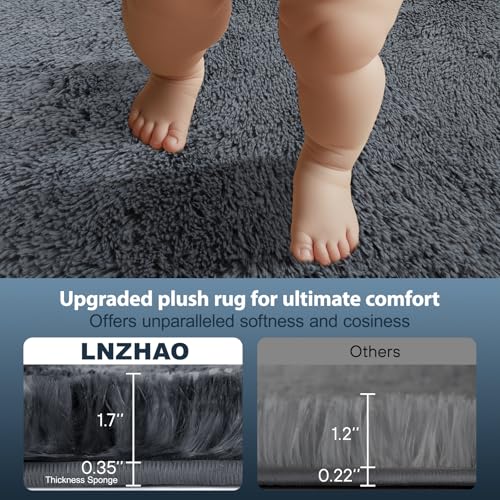 LNZHAO Rugs Living Room - 160x230cm Large Rug for Living Room - Washable Rug Super Soft Fluffy Shaggy Rugs Suit for Bedroom Dorm Nursery Kids Room Lounge Office Home Decor - Anti-Slip Backing Carpets