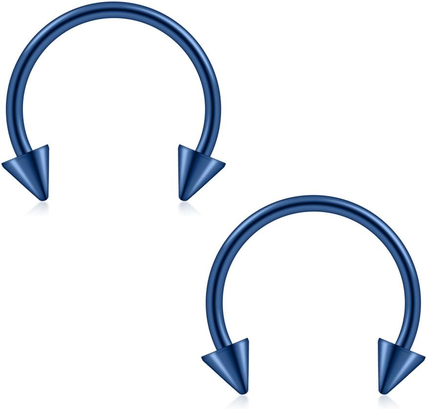 Ruifan 316L Surgical Steel CBR Horseshoe Circular Rings Nose Eyebrow Tragus Lip Ear Hoop Ring Piercing 20G 8MM 10MM 12-24PCS - Image 6