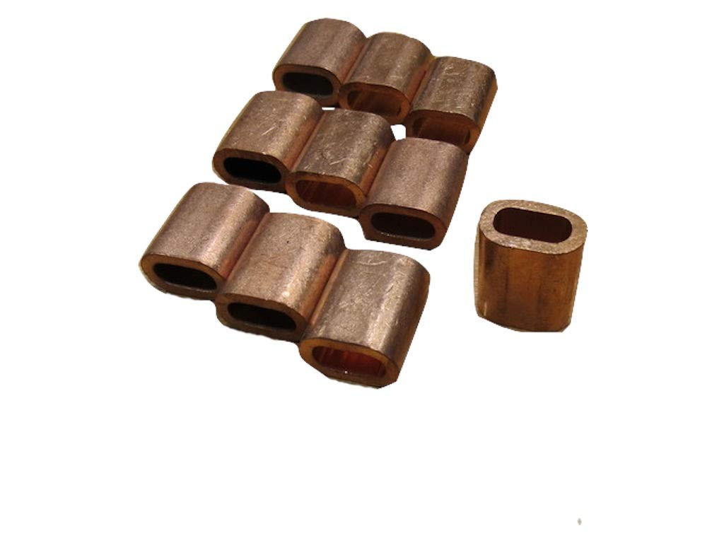 Aluminum Oval Ferrules Sleeves 5mm X 3mm For 1.2mm Dia Steel Wire Rope