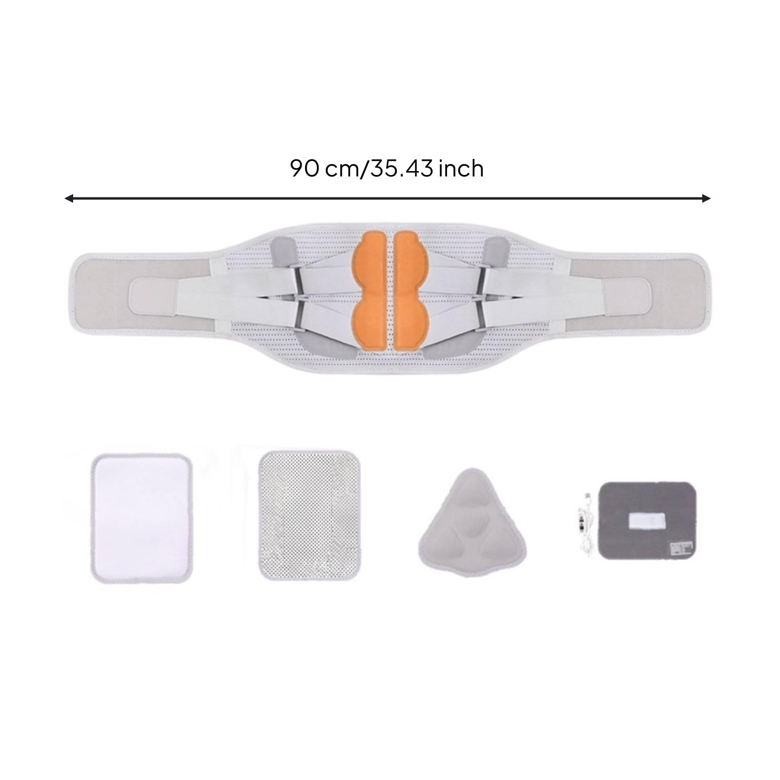 B Baosity Ceinture de Soutien Lombaire Ceinture Dos Ceinture Abdominale Ceinture Orthopédique Tissu Polyester Aéré Discrète sous Les Vêtements Compression, M【1 Pied 8 — 2 Pieds 3】, Style to 2