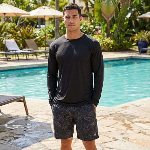 Image of Hardcore Men's Long Sleeve Loose Fit Rash Guard Surf Shirt Water Sports Swimwear