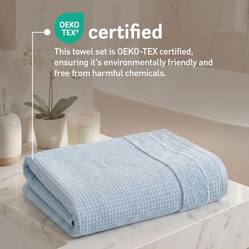 Image of MYTRIDENT Towels for Bath, Finesse Fashion Premium Towel Collection, 100% Cotton Towel, 1 Bath Towel for Men /Women, Highly Absorbent Towels for Bath, 600 GSM, Cloud