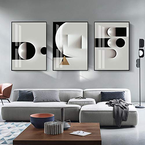 Wall Art Prints Moderne Doré Stéréo Affiches de Qualité Supérieure