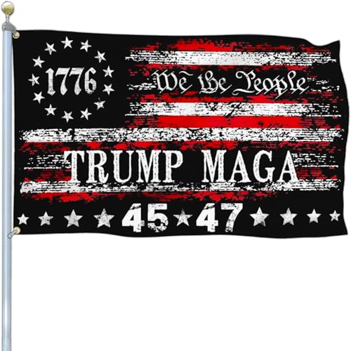 JZYIZYU 45th 47th President 250 Year Flag 3x5 Ft Outdoor Betsy Ross 4th of July We The People 1776 Patriotic American Flags for Outside Bedroom Room Yard House Decorations Banner