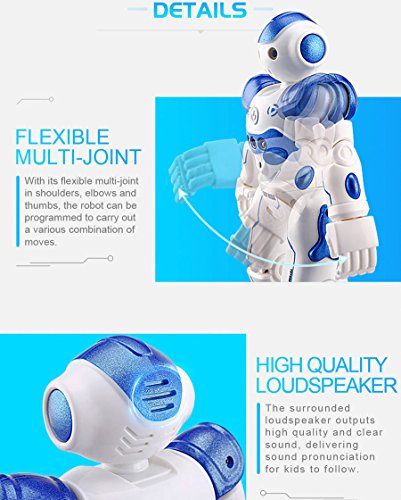 BTG R2 Cady-Wida Cady-WINI Intelligent Gesture Sensor Control RC Robot for Entertainment - Walks in All Direction, Slides, Turns Around, Dances - Toy for Boys/Girls RED