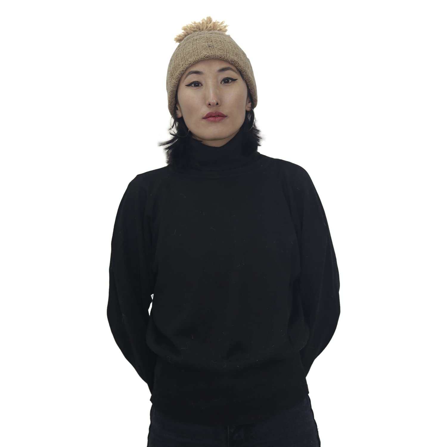 A T E L I E R stanzinPashmina Cap White Cream