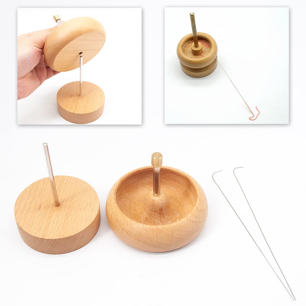 Clay Bead Spinner met 2 Pack kralen en naalden, houten sieraden