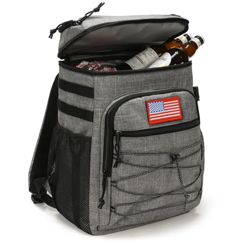Image of 25L Insulated Cooler Backpack Water-Resistant Molle Cooler Bag for Camping