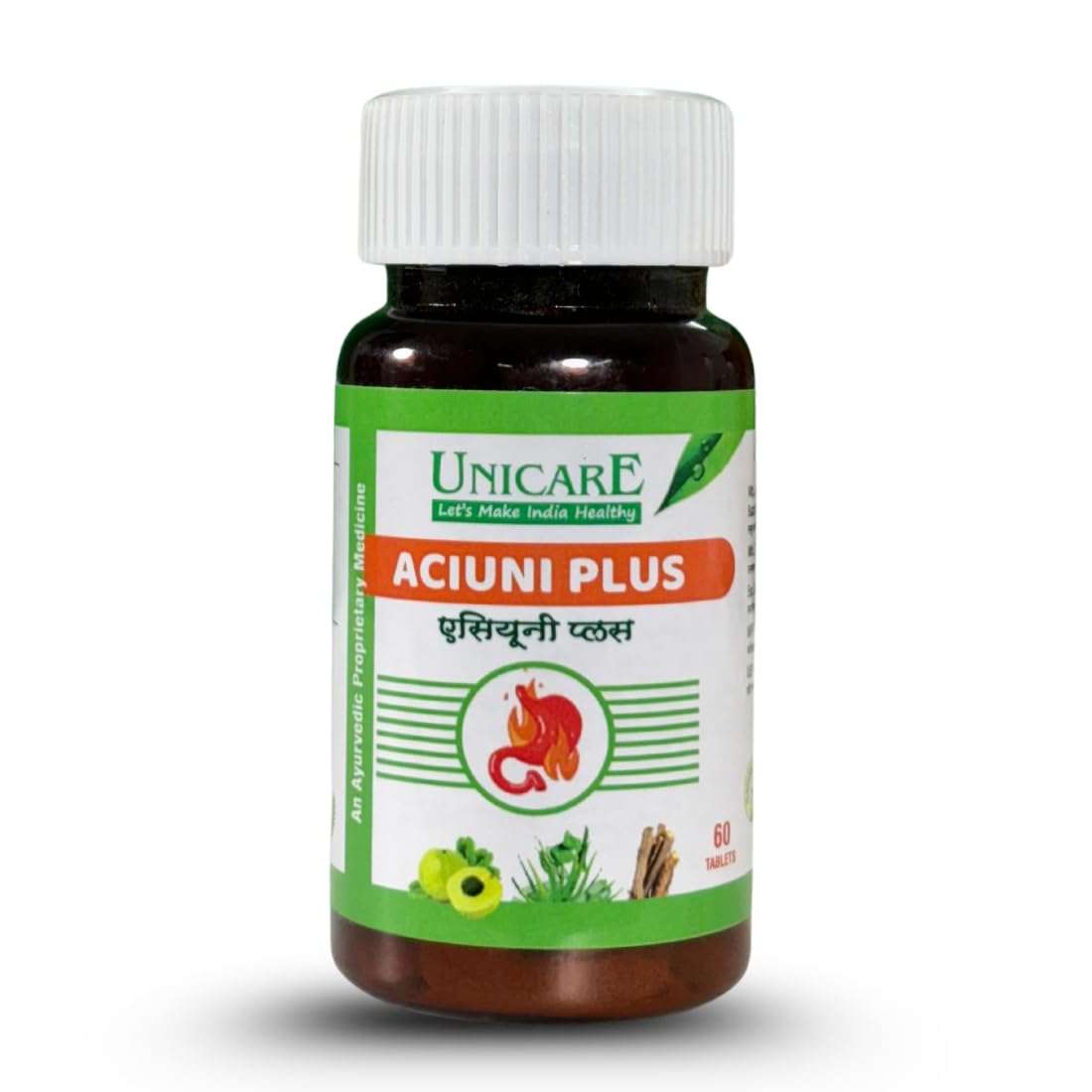 Unicare Aciuni Capsules -Ayurvedic Proprietory Medicine 60 capsules I Treats hyperacidity I Cures gas, vomiting & skin diseases (1)