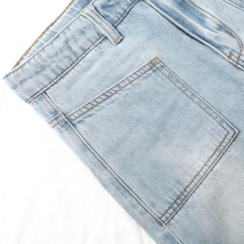 KIDSCOOL SPACE Girls Wide-Leg Jeans,Little Big Girl Baggy Denim Pants4