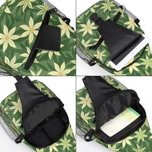 Bolso bandolera unisex con diseño geométrico y flores miniatura 5