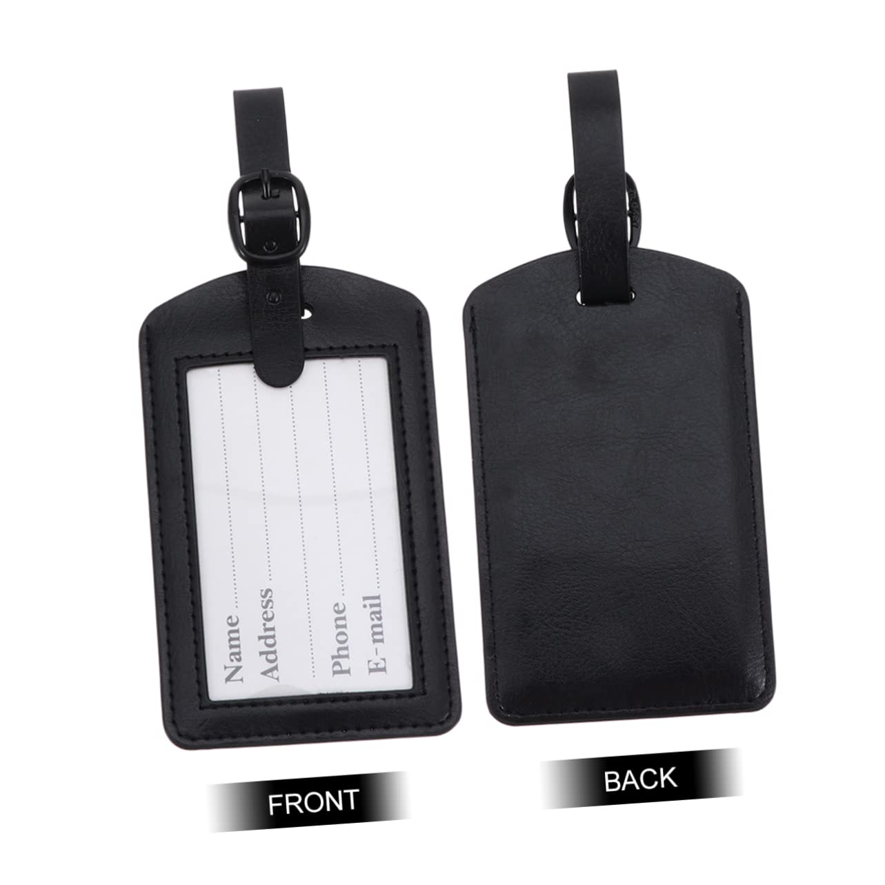 FOMIYES 2 Set Tag Valigia Pu Etichette Per Bagaglio Design Identificatore Pratico Per Valigie Adatte Trolley Borse 5 Pezzi*2