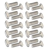 PATIKIL Bulloni a T-Slot M8 x 25 Mm, 20Pz Bullone a Inserimento Bullone a T con Testa a Martello Standard 8 Mm Vite Prigioniera Scorrevole per Profilo Estruso Alluminio Serie 30, Argento