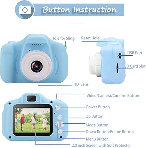 Hyleton Kids Camera Toys For 3-8 Year Old Boys Girls,Children Video Toddler Camera With 32G Sd Card,Christmas Birthday Festival Gift For Kids thumb #6