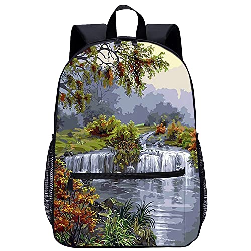 Sac à dos décontracté 45x30x15cm avec grand compartiment d'école