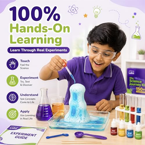Image of Lifelong Labs Science Kit | 150+ Fun Experiments for Kids | STEM Learning Educational Kit for 6-7-8-9-10-11-12-15 Years | STEM Project Science Kit Birthday Gift Toy for Boys & Girls