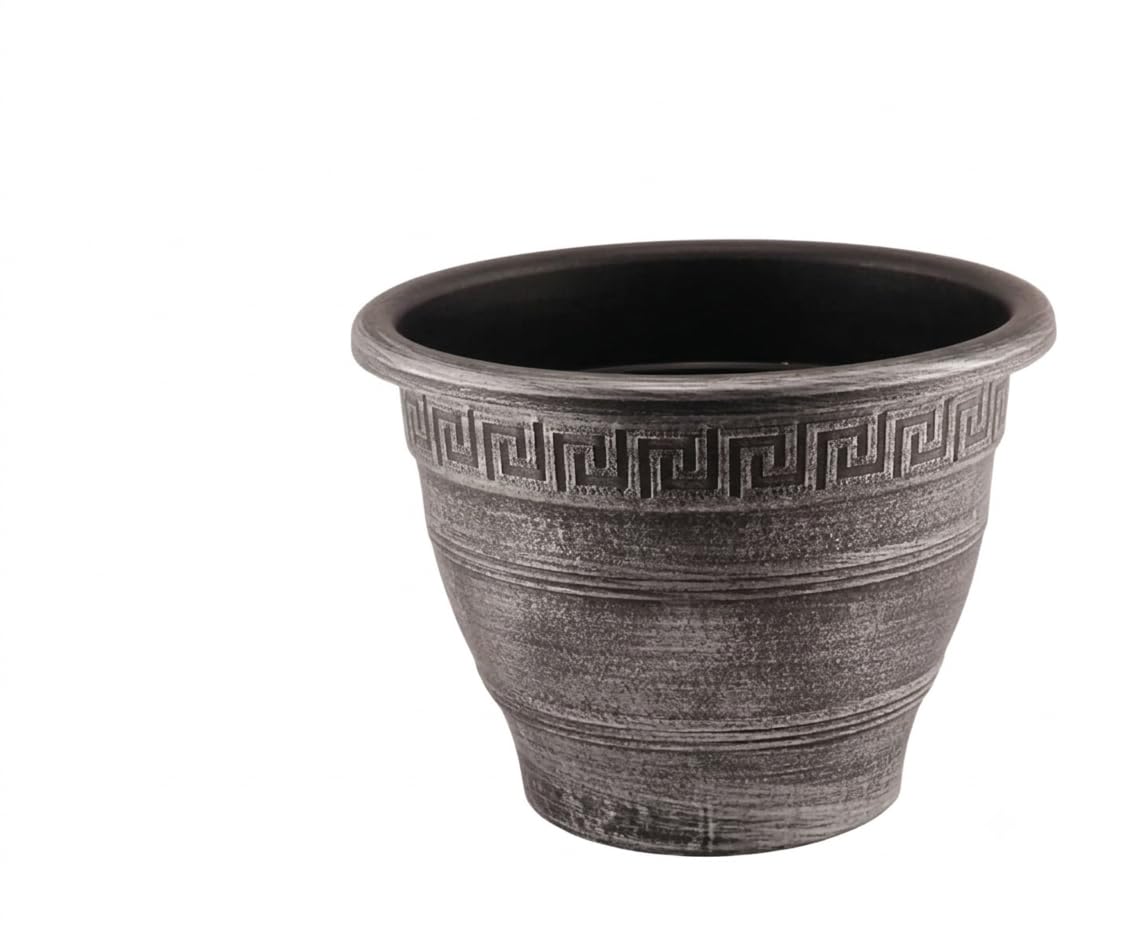 Greek Bell Silver Plant Pot 13L Durable Indoor Outdoor Planter