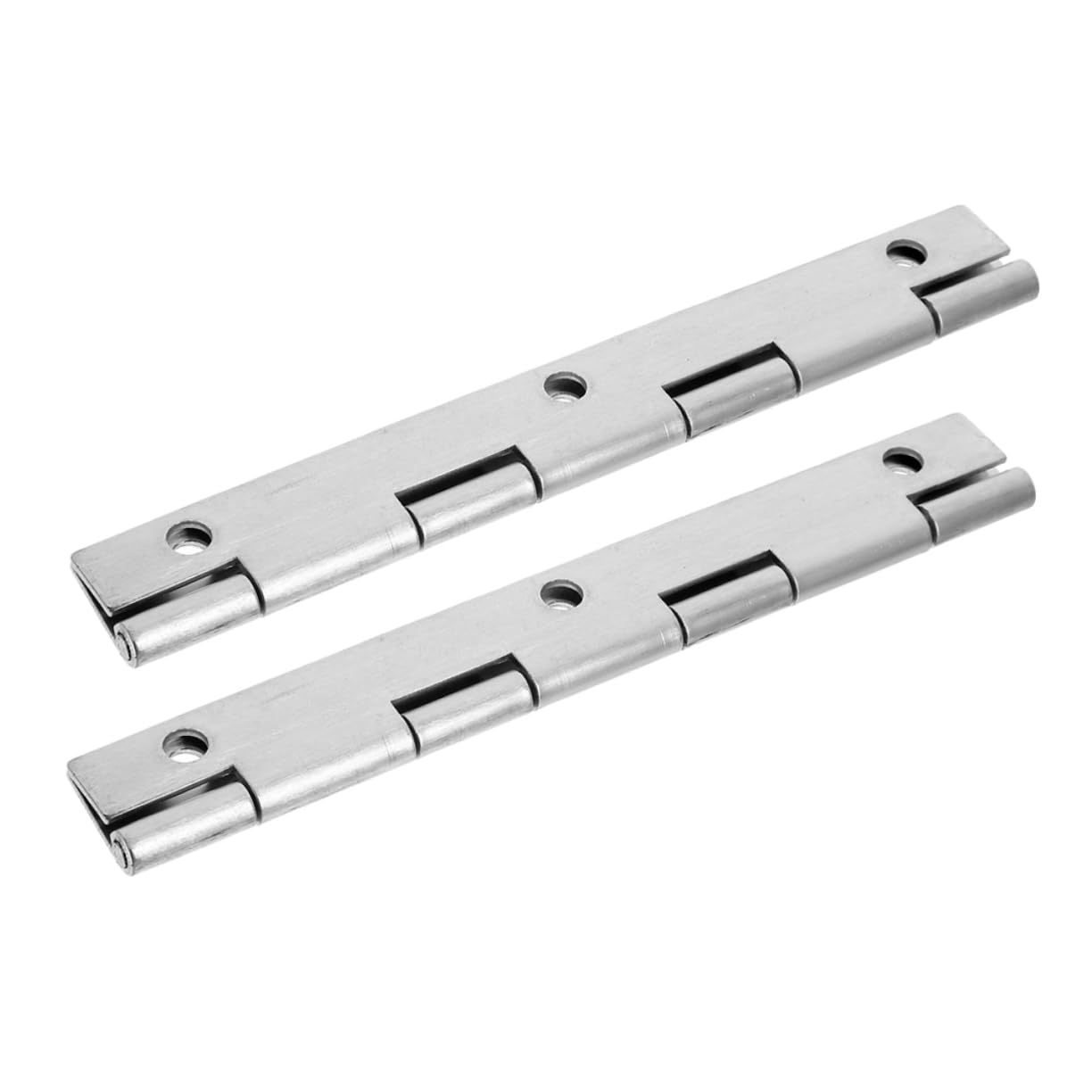 NUOBESTY 6 Cerniere a Nastro in Acciaio Inox, Argento, per Armadi e Porte, Facili da Installare, Resistenti All'usura, 6 Pezzi