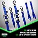 Rhino USA Ratchet Straps Heavy Duty Kit (2-Pack) - 1.6 Inch x 8 Feet Min Break Strength (5,000) - Ultimate Tie Down Straps with Safety S Hooks for Trucks, ATV, UTV, Motorcycle, Cargo & More - Green