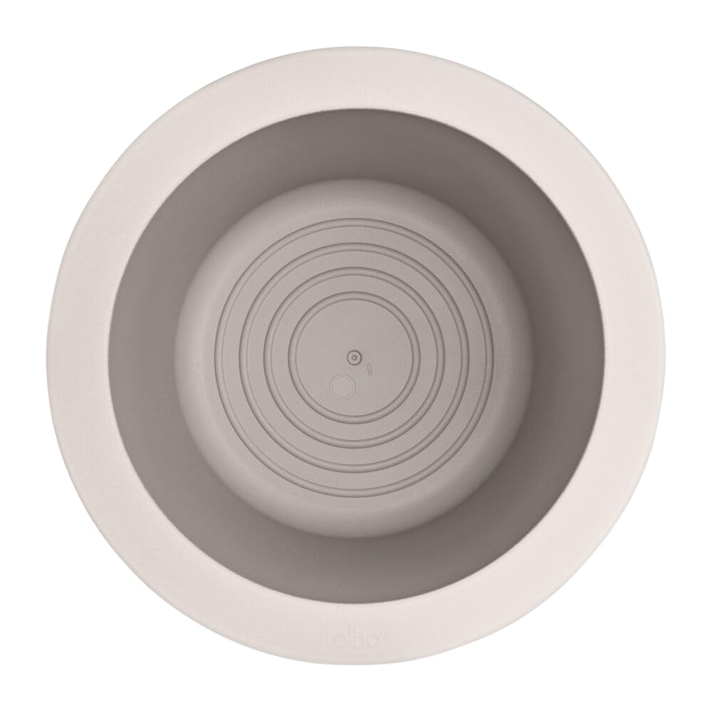 elho Pure Cilinder Wheels 40 - Large Plant Pot for Indoor & Outdoor - Recycled Plastic - Ø 39.5 x H 40 cm - White/Linen White — image 1