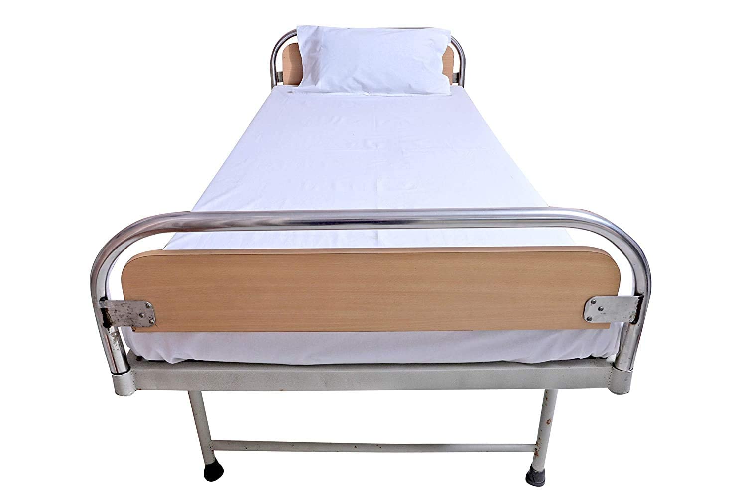 SEEMESH Healthcare Bedsheet for Hospital Single Bed Cotton (Single, White)