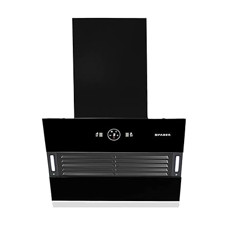 Faber 60 cm 1200 m3/hr Slant, Filterless Auto Clean Chimney, 12Yr Warranty on Motor(2Yr Comprehensive)|| Italian Design (HOOD VERTIGO�FL SC AC BK�60, Touch & Gesture Control, Black)