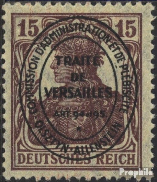 Allenstein 18a Usado 1920 Germania sellos de correos antiguos para coleccionistas