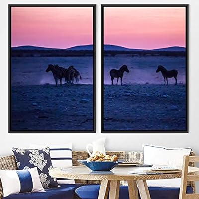 signwin 2 Piece Framed Canvas Wall Art Gallop...