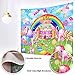 Mocsicka Sweet Candyland Backdrop Lollipop Sweetest Candy Theme Birthday Party Decoration for Girl Candy Ice Cream Castle Rainbow Party Banner Sweetest Day Wall Decorations(82''x60'')