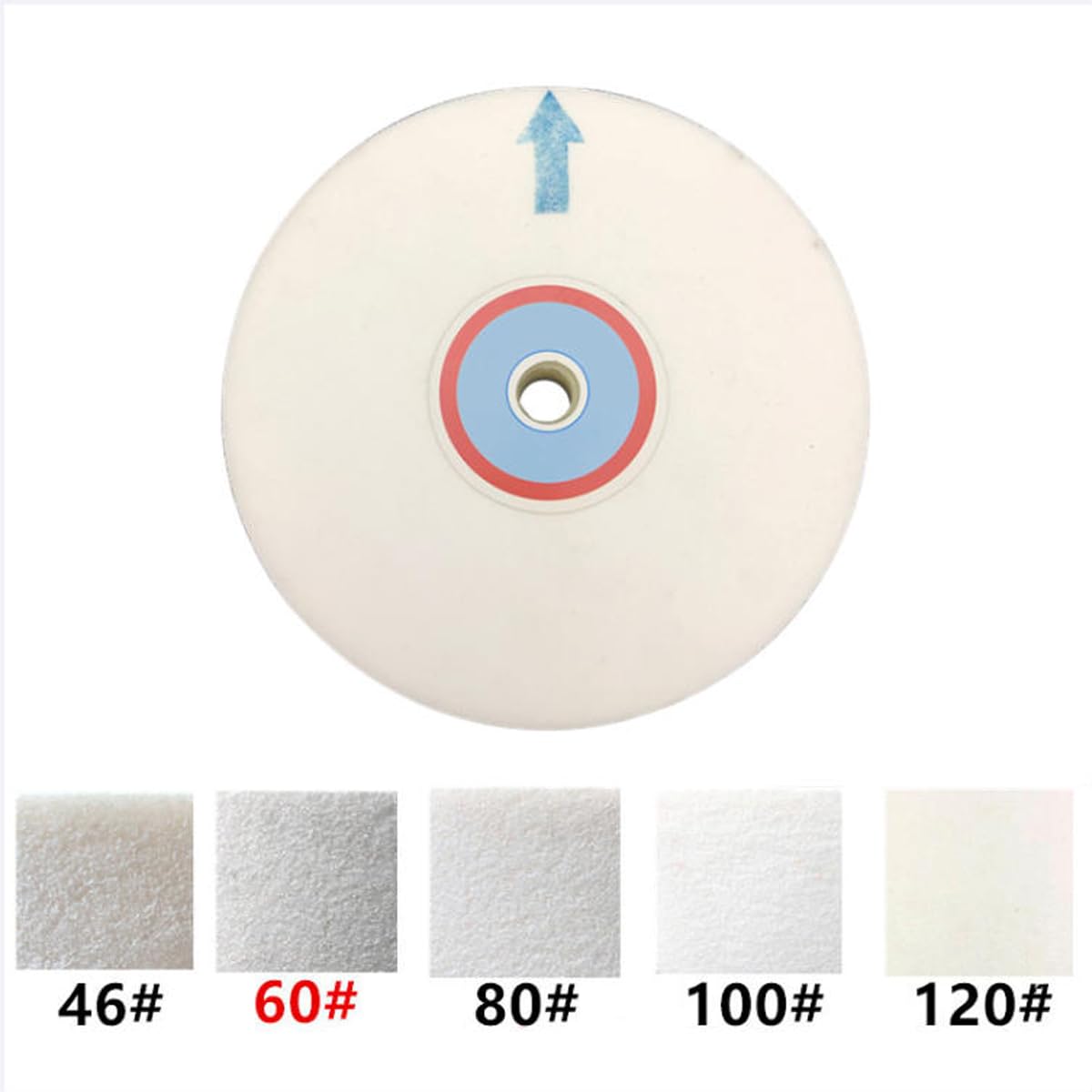 Meule pour Touret Corindon Blanc Meule,Diamètre Extérieur 200mm Diamètre du Trou 32mm Épais 25mm,80grit