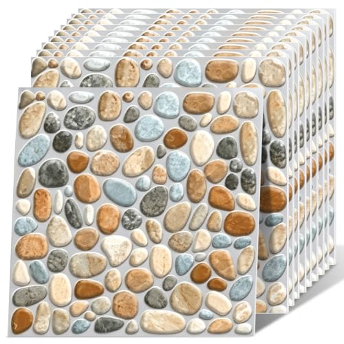 30-Piece Waterproof Peel and Stick 3D Brick Wall Tiles