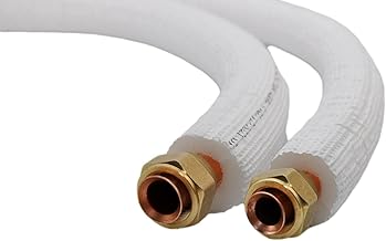 SYSTERM Cavo refrigerante per condizionatori d'aria split, tubo di rame isolato pronto da 1/4" + 3/8", lunghezza: 1m – 25m, tubi preisolati per gas di raffreddamento R32, R410A e R407C (lunghezza 3 m)