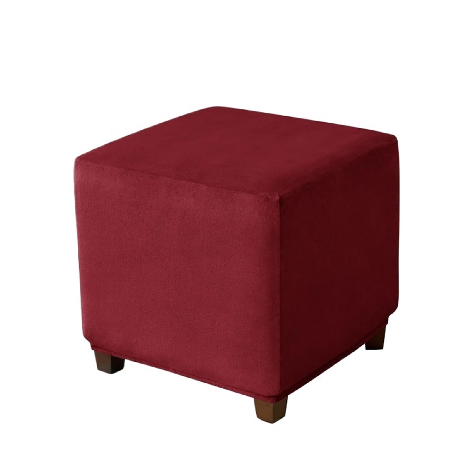 YXINAER Foot Stool Cover Elastic Ottoman Cover Square Rectangle Footstool Soft All-inclusive Footrest Protector Case for Living Room(A10)