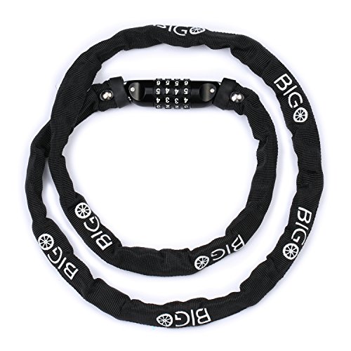 BIGO Bicycle Chain Lock Resettable Combination Bike Lock Open with Password,120cm / 47.24inch