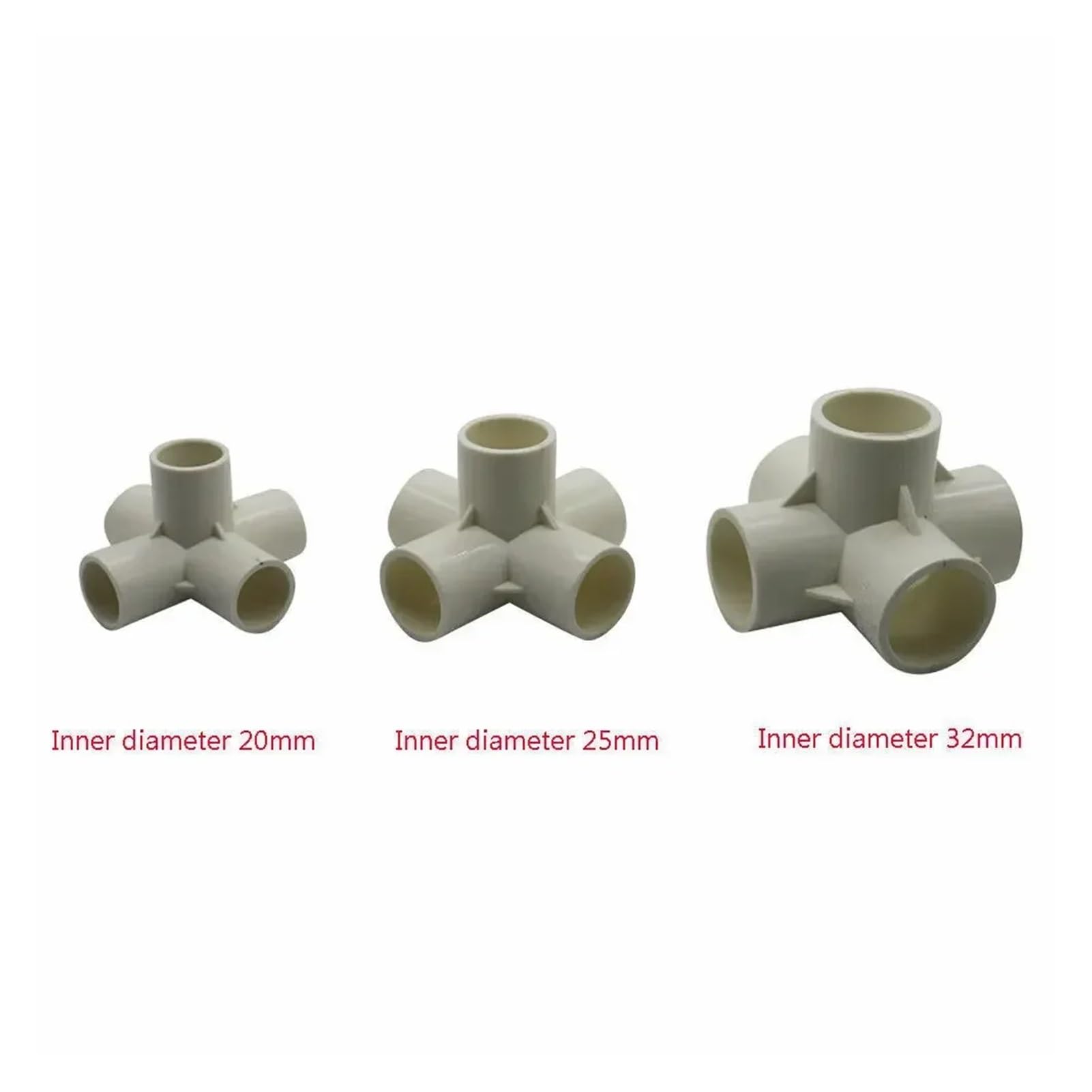 8 conectores adaptadores for tuberías de agua, mangueras de jardín de 3, 4, 5 y 6 vías.(5 Ways(8PCS),Inner Dia. 50mm)