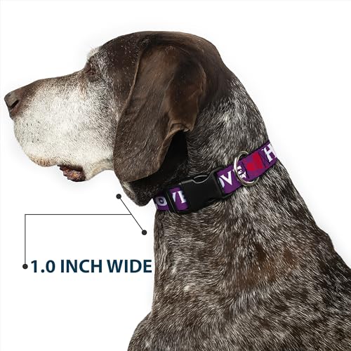Collier de chien Buckle Down fuchsia anti irritation grand cou