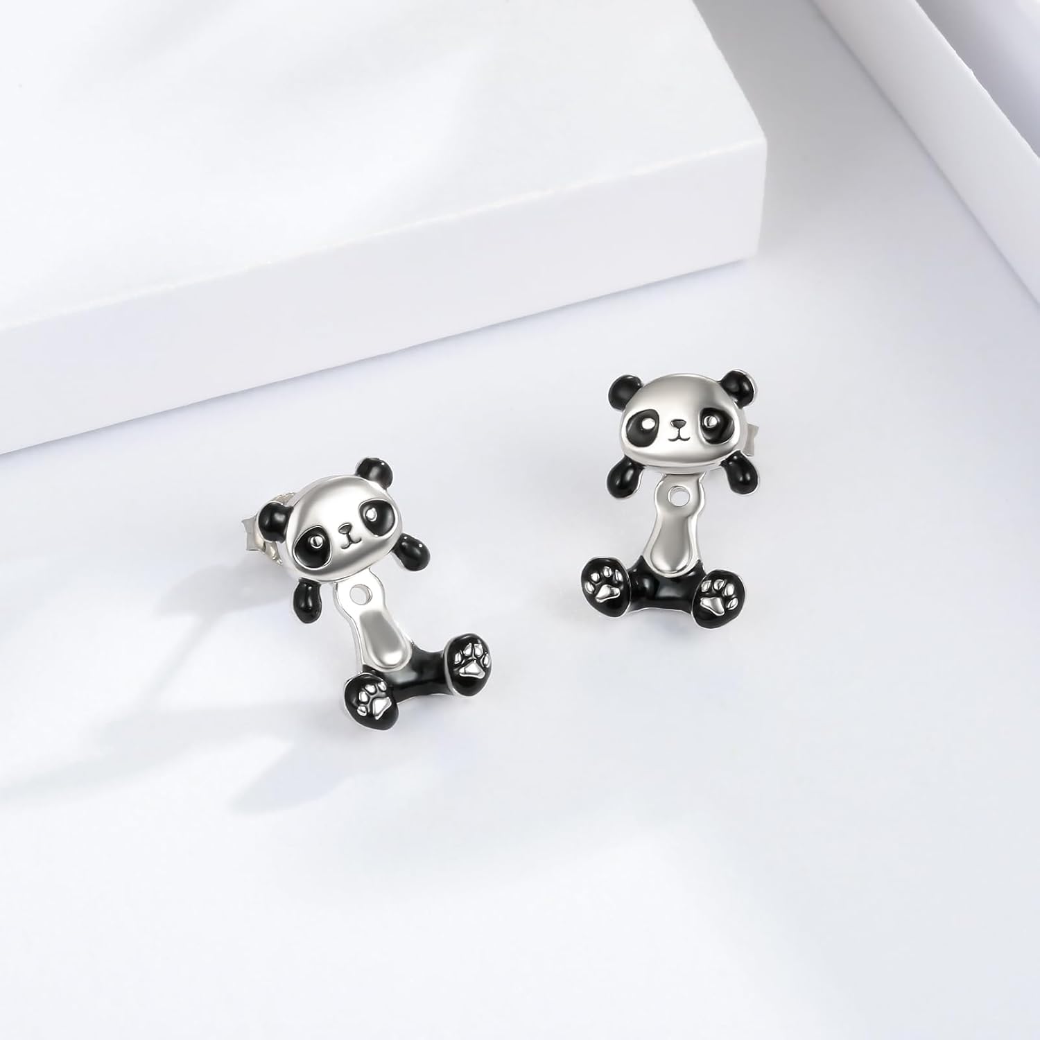925 Sterling Silver Cute Animal Earrings Panda Cat Dachshund Pug Corgi Koala Bunny Unicorn Otter Penguin Axolotl Raccoon Stud Hypoallergenic Cute Funny Studs Earrings Jewelry Gift for Women