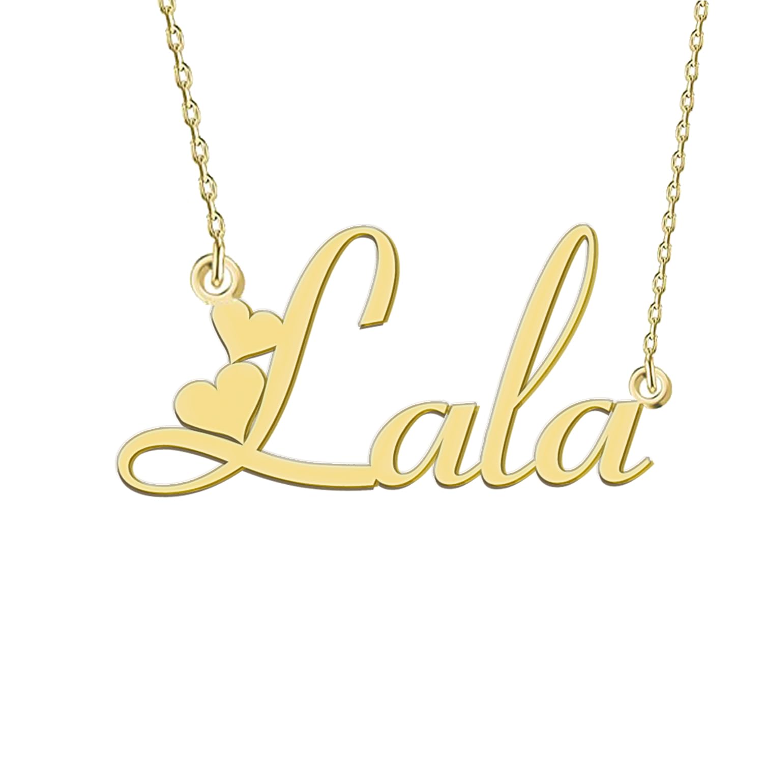 GR35Z9 Customized Stainless Steel Heart Pendant Necklace Personalized Name Necklace for Women