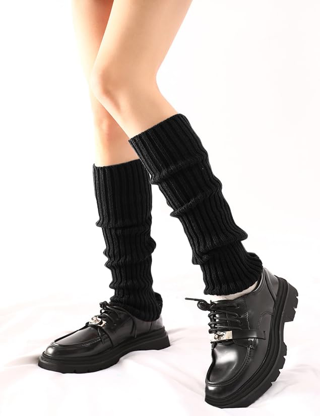 Leg Warmers For Women 16'' inch Party Girls Neon Knit Ribbed 80s Slouch Socks Dance Party Sports Yoga Y2K Fitness Warmer