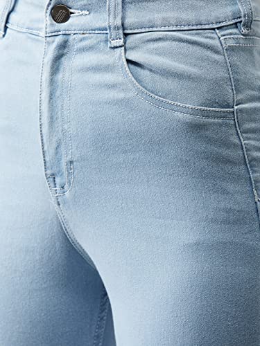 Image of Dolce Crudo Women's Skinny Fit High Rise Cropped Length Stretchable Denim Jeans