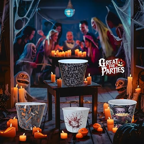 Funny Guy Mugs POPCORN-001 Bowls For Halloween Movie Night - Classic Retro Plastic Popcorn Bowl Set thumb #2