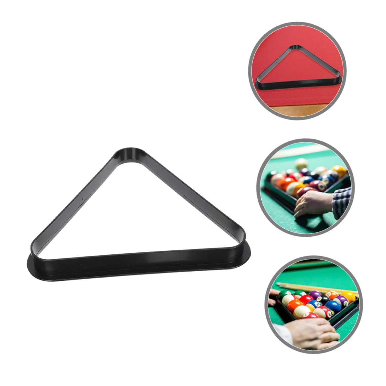 Triangolo per Palline da Biliardo in Plastica Nera Organizer Robusto per Tavolo da Biliardo