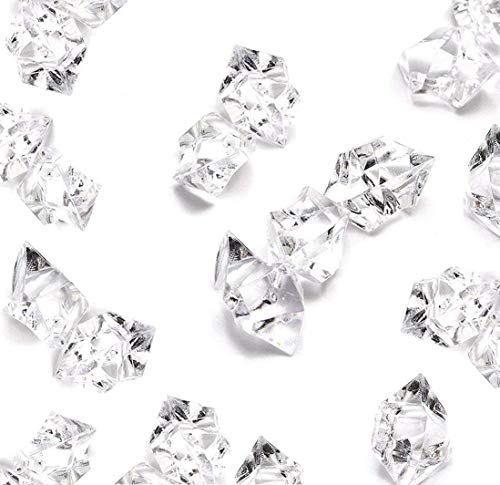 350 Pieces Acrylic Clear Ice Rock Gems for Vase Fillers, Table Scatter, Event, Wedding, Photography Props, Arts & Crafts. T.W. Novelty (350, 0.75
